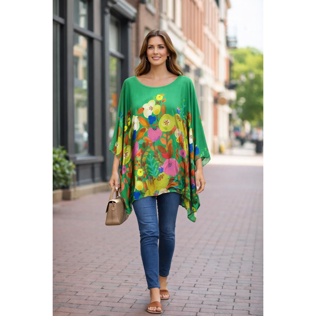 Bluza stil tunica oversized cu maneci largi tip liliac cod ES11566