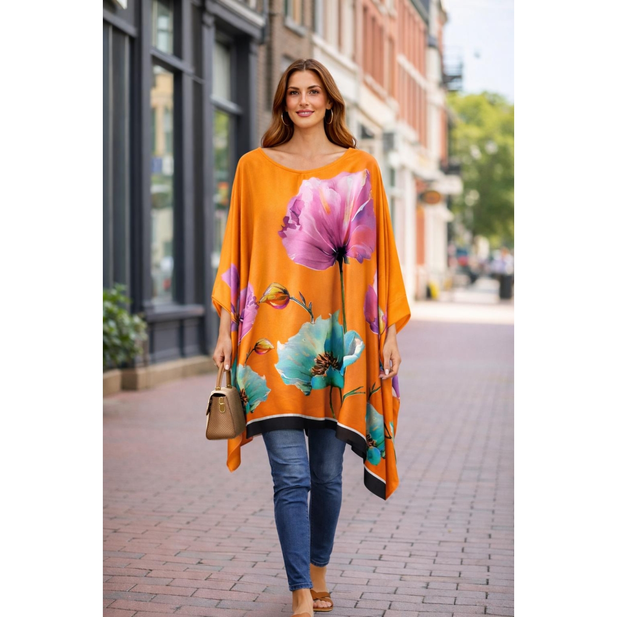 Bluza stil tunica oversized cu maneci largi tip liliac cod ES11582