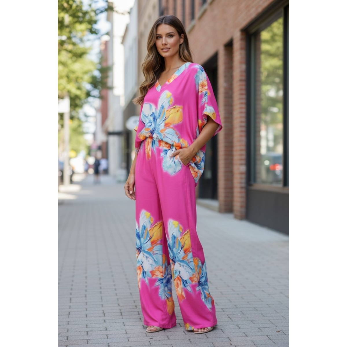 Compleu cu bluza tip liliac ES11452