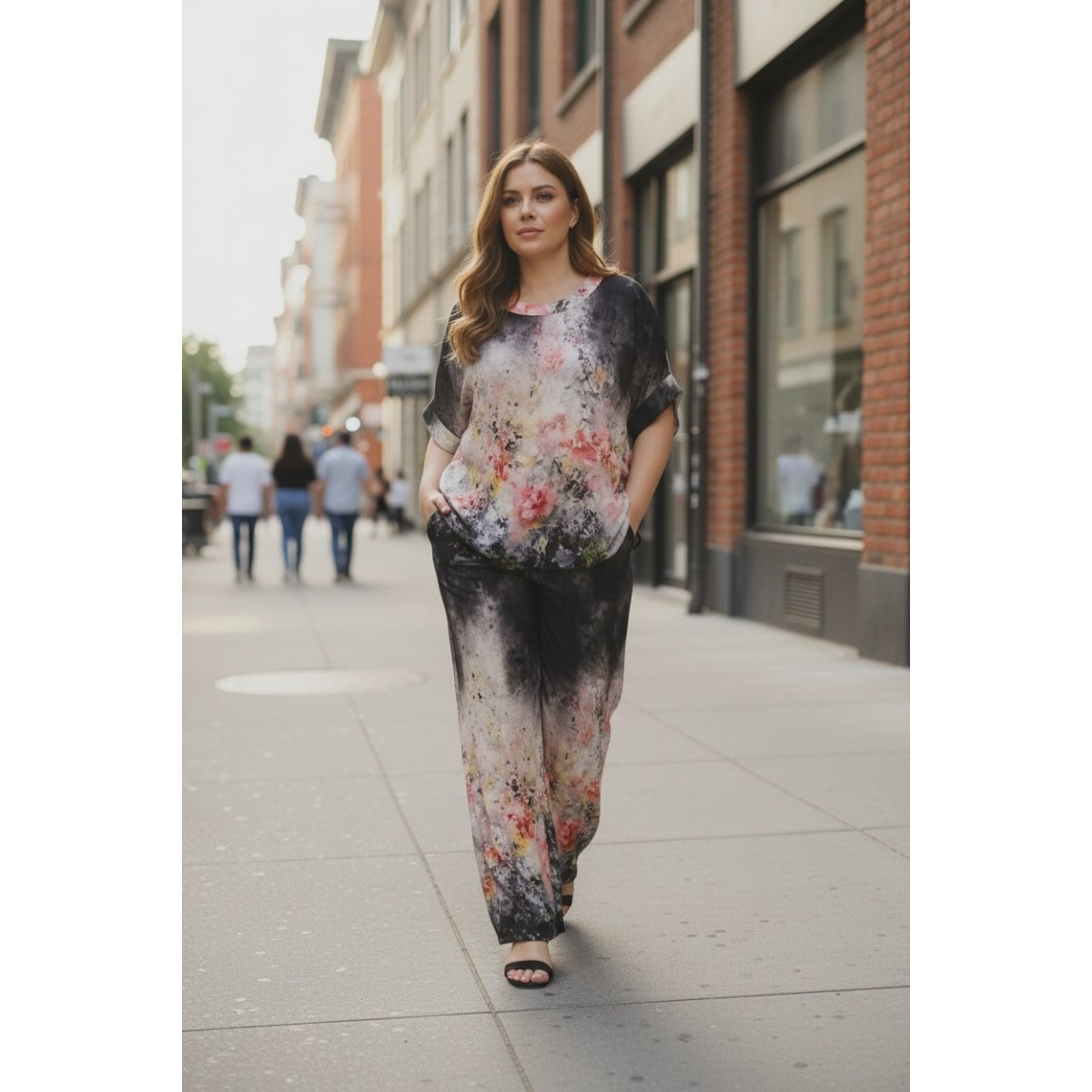 Compleu cu bluza tip liliac ES11461