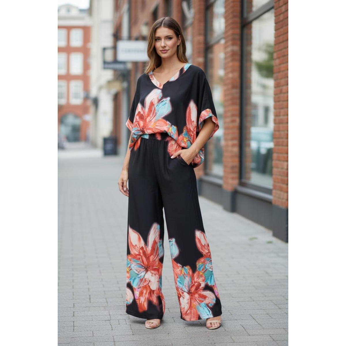 Compleu cu bluza tip liliac ES11476