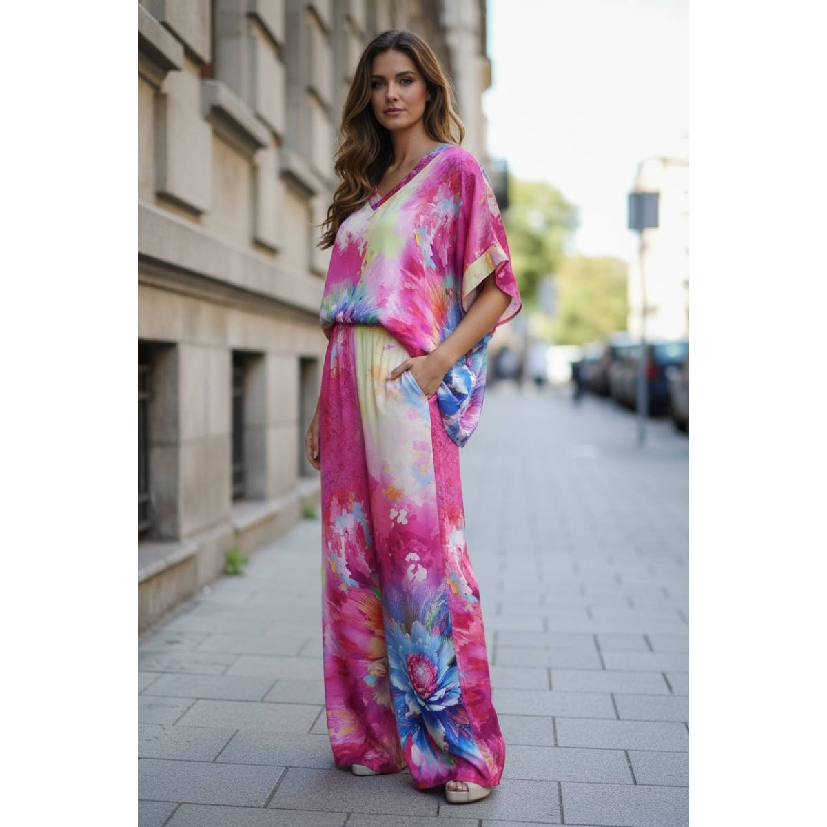 Compleu cu bluza tip liliac ES11479