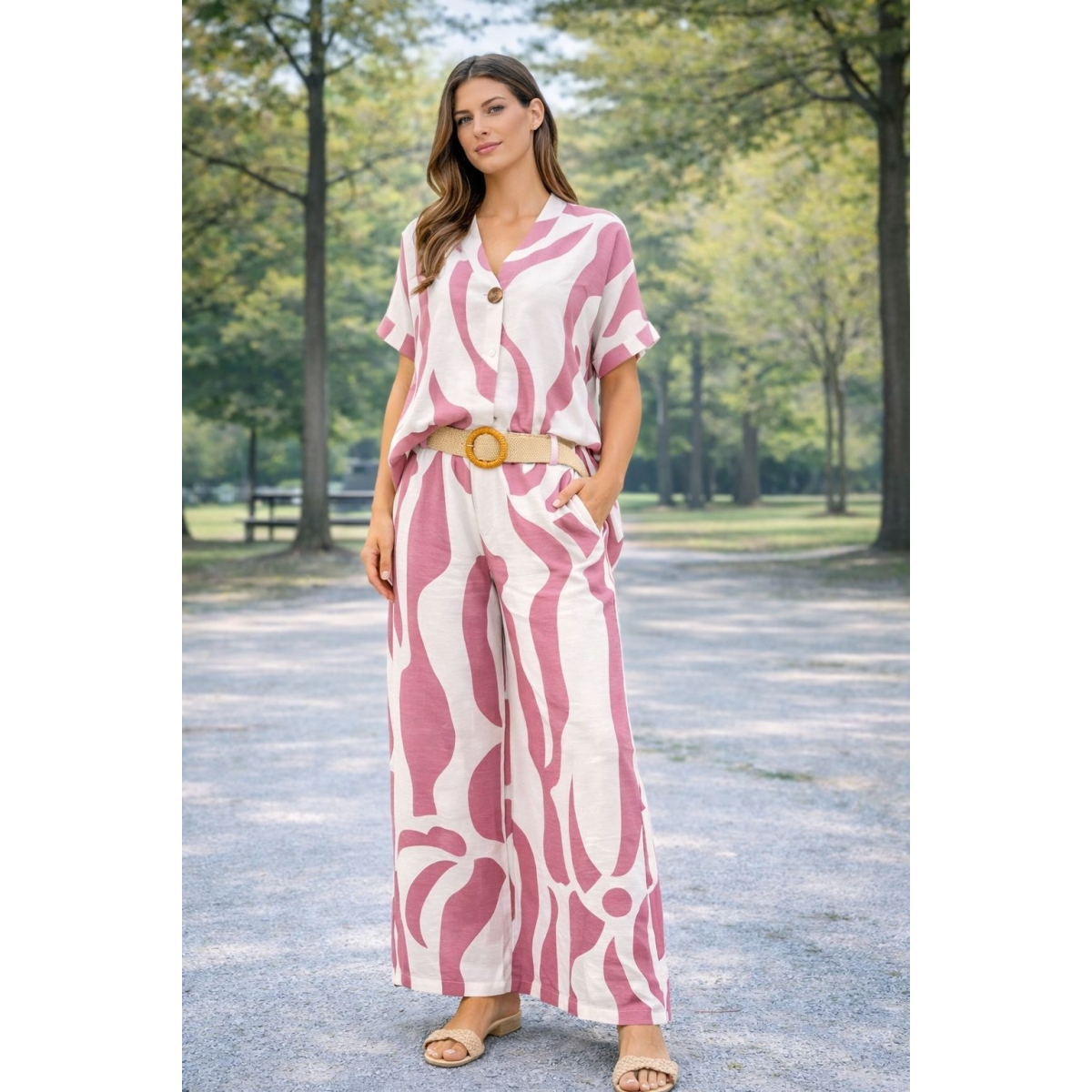 Compleu cu imprimeu abstract cod ES11402