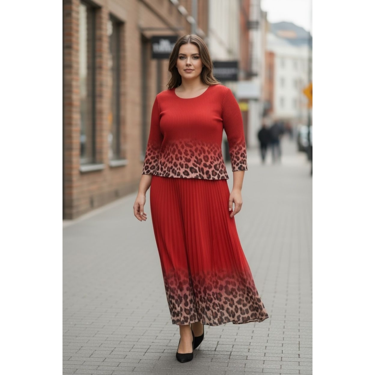 Rochie midi cu aspect plisat cod ES11531