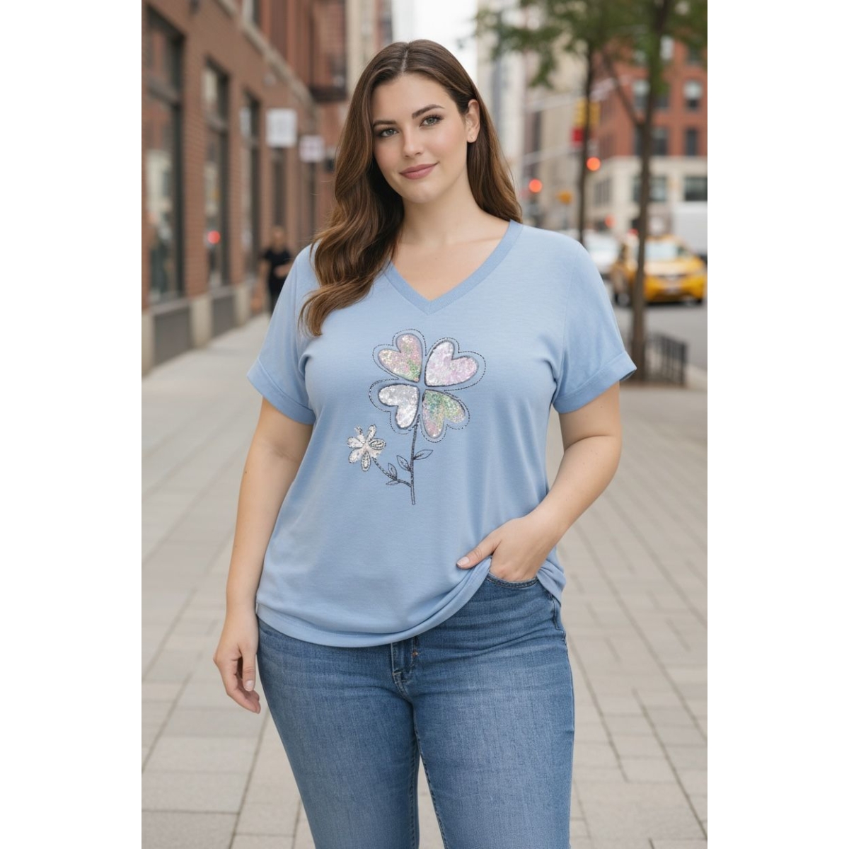 Tricou cu croiala lejera cod ES11613