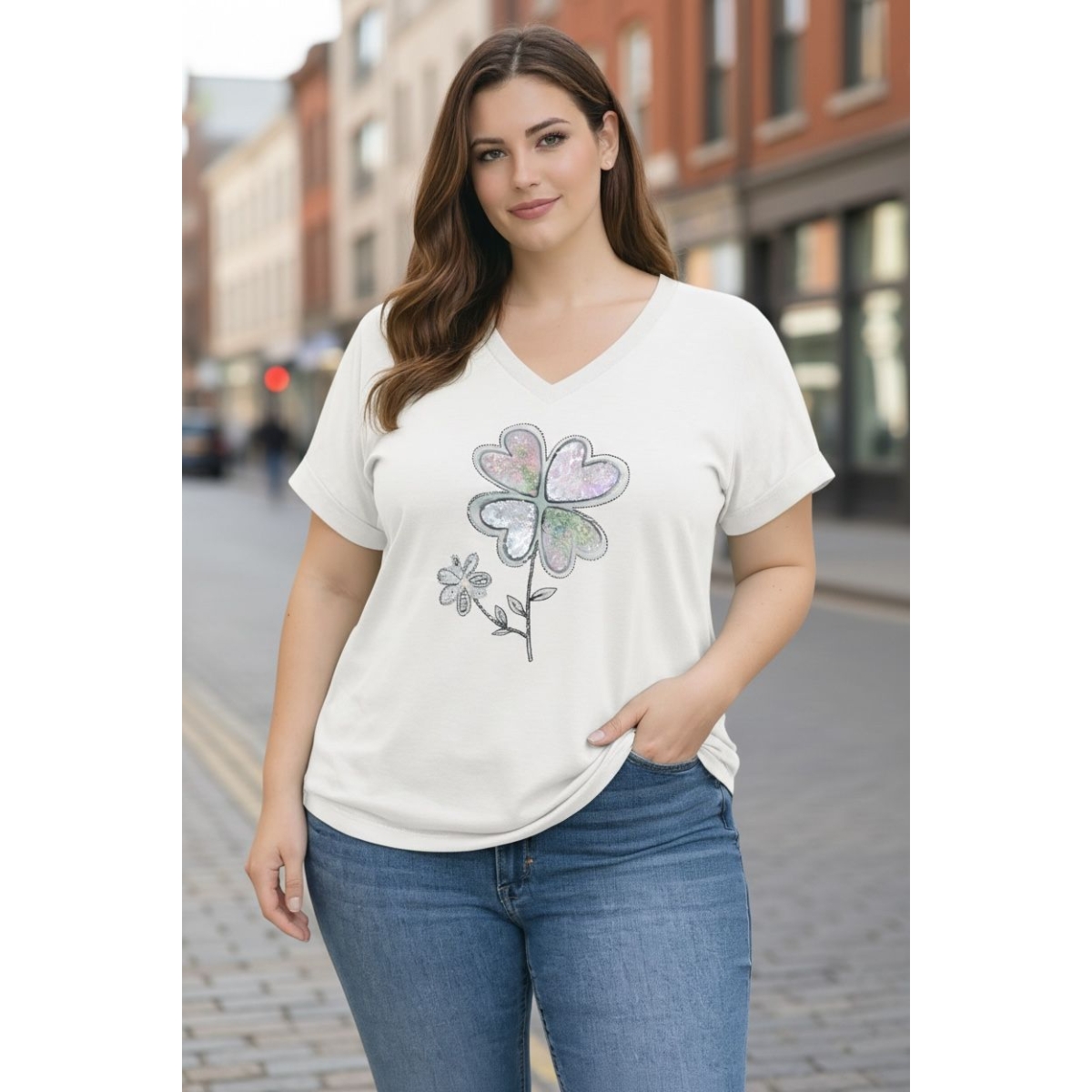 Tricou cu croiala lejera cod ES11615