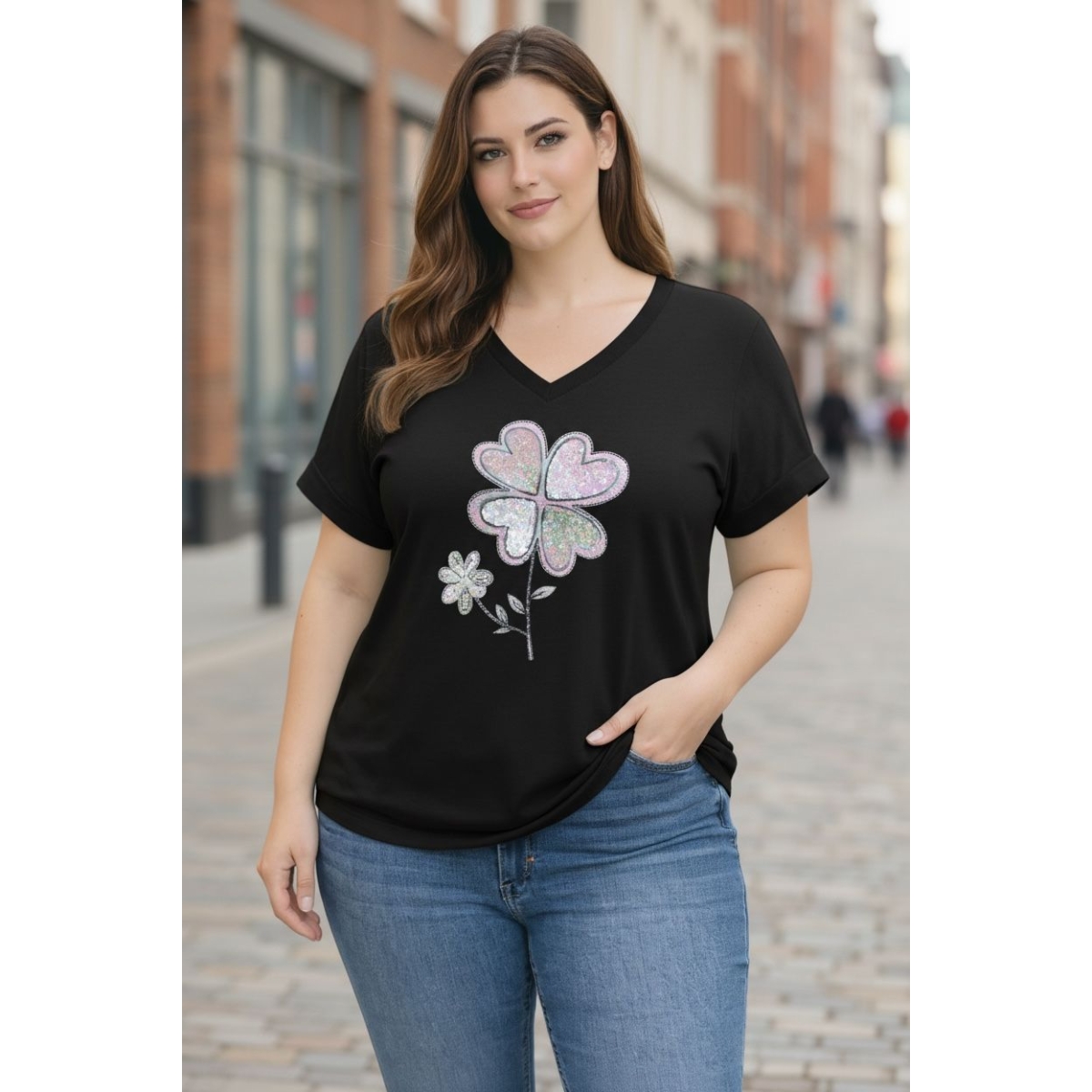 Tricou cu croiala lejera cod ES11618
