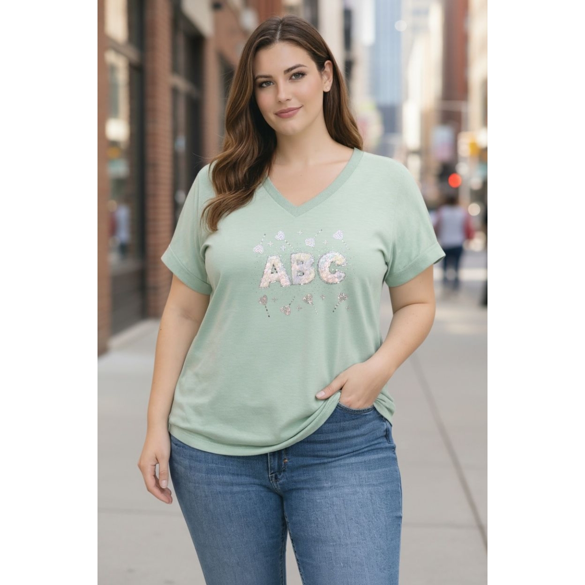 Tricou cu croiala lejera cod ES11635