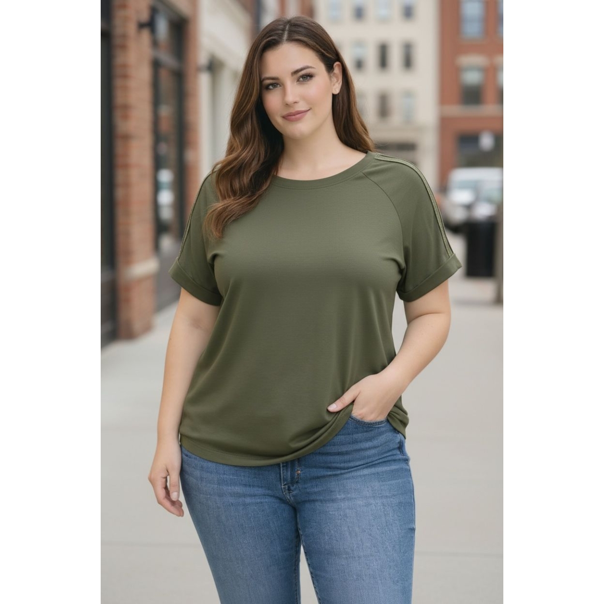 Tricou cu croiala lejera cod ES11649