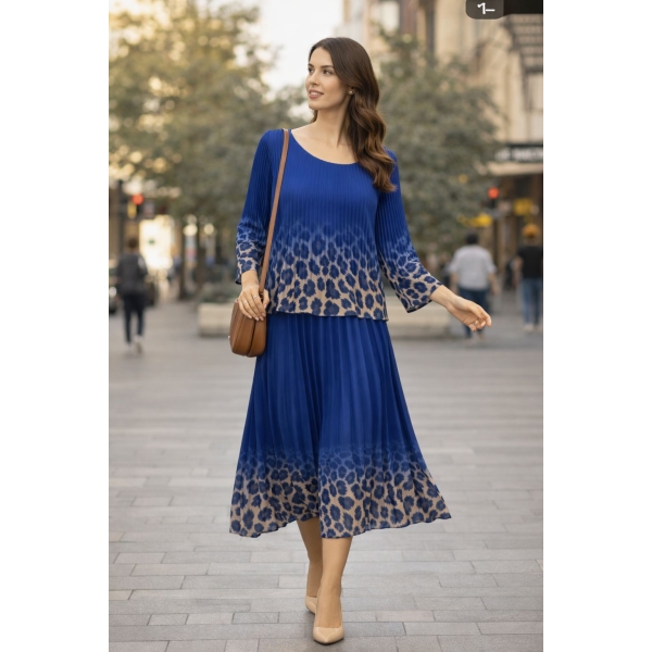 Rochie midi cu aspect plisat cod ES11534